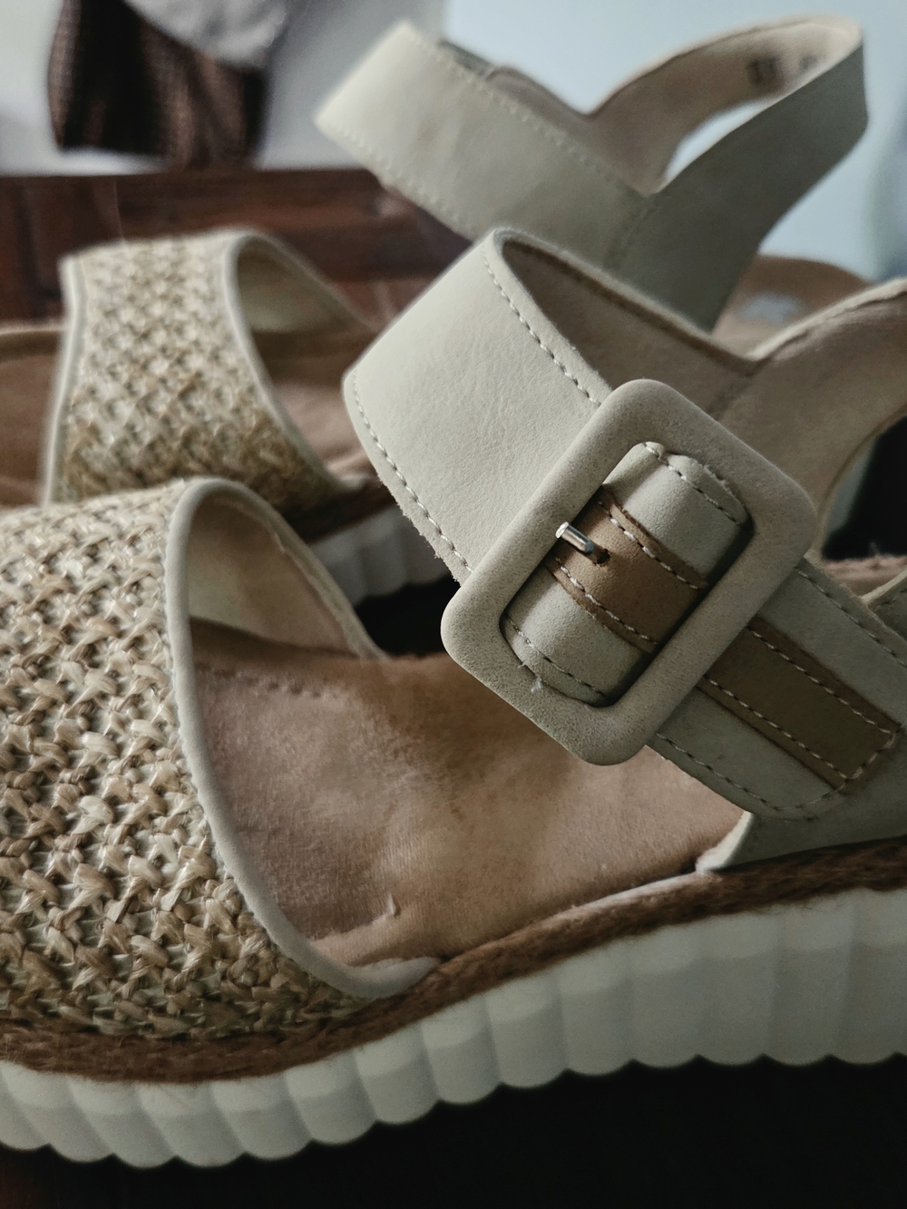 Rieker Beige Platform Sandals - Comfortable Summer Style - Picture 7 of 8